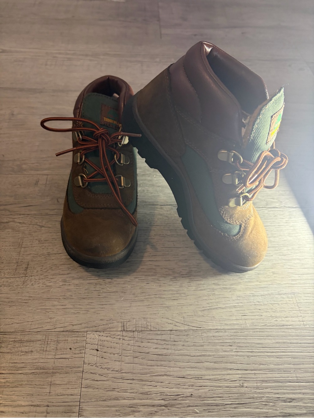 Timberland Kids Brown and Green Adventure Boots